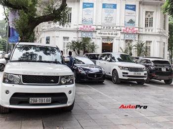 Đoàn xe sang Range Rover tập kết ở Hà Nội